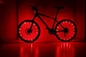 O diodo emissor de luz constante do raio da bicicleta 3D ilumina impermeável colorido do ABS IPX4