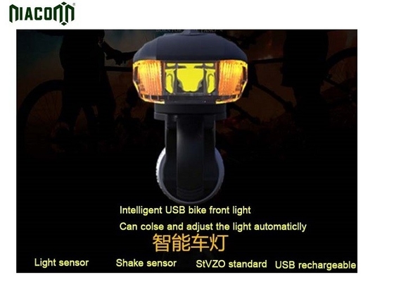 Luz de alumínio da bicicleta de Stvzo com a bateria 1200mah e o sensor esperto da agitação