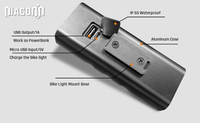 3xCREE Xml conduziu a luz da cabeça da bicicleta de USB com luz dianteira do banco do poder 3000mah