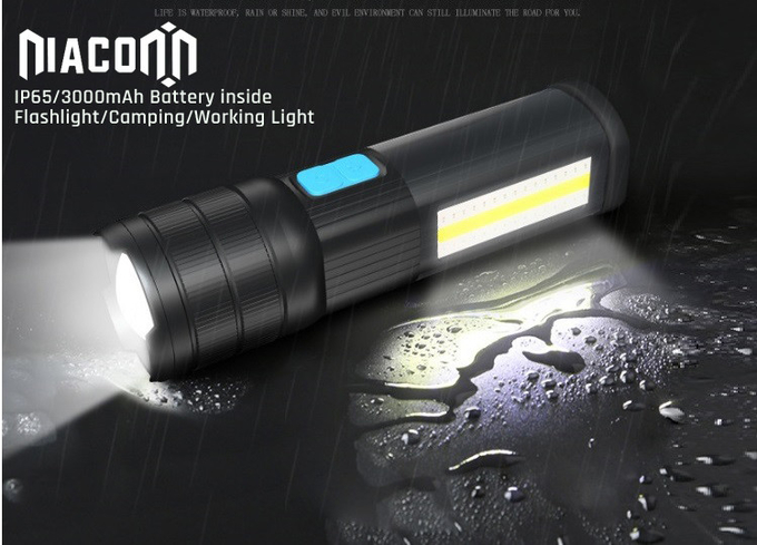 O cree recarregável de USB conduziu a lanterna elétrica do trabalho, luz do trabalho do lado da ESPIGA com base magnética