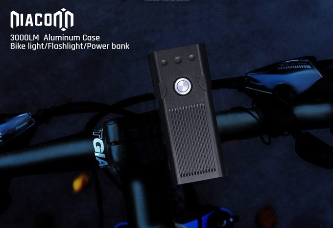 IPX5 Waterproof a lanterna elétrica de alumínio conduzida dianteira do banco do poder do caso da luz 30W 3000lm da bicicleta