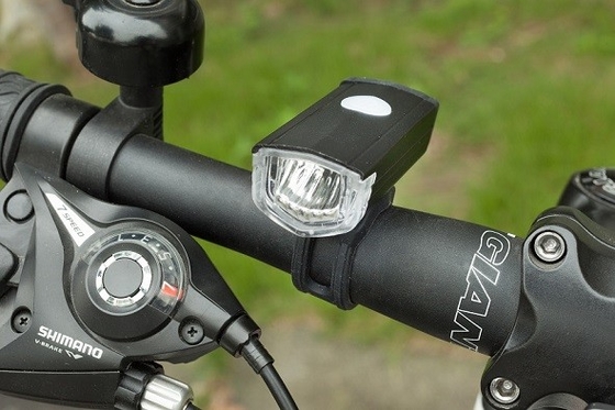 1W bicicleta Front Headlights 60lm, Front Bike Light Mount recarregável