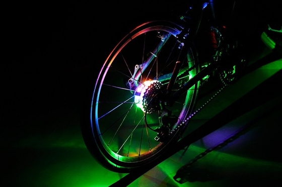 3 luzes programáveis da roda da bicicleta da bateria R44 9.5x1.8cm